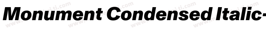 Monument Condensed Italic字体转换